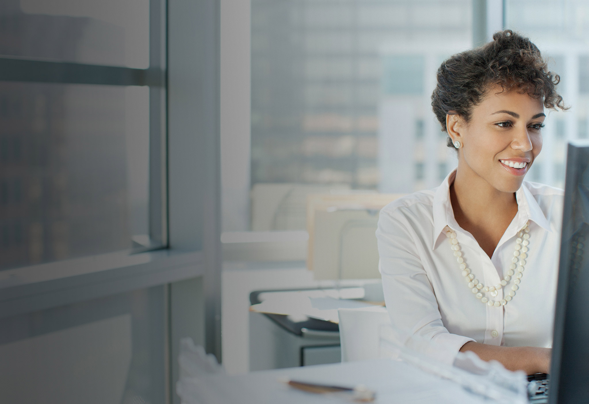Man using a tablet in a warehouse