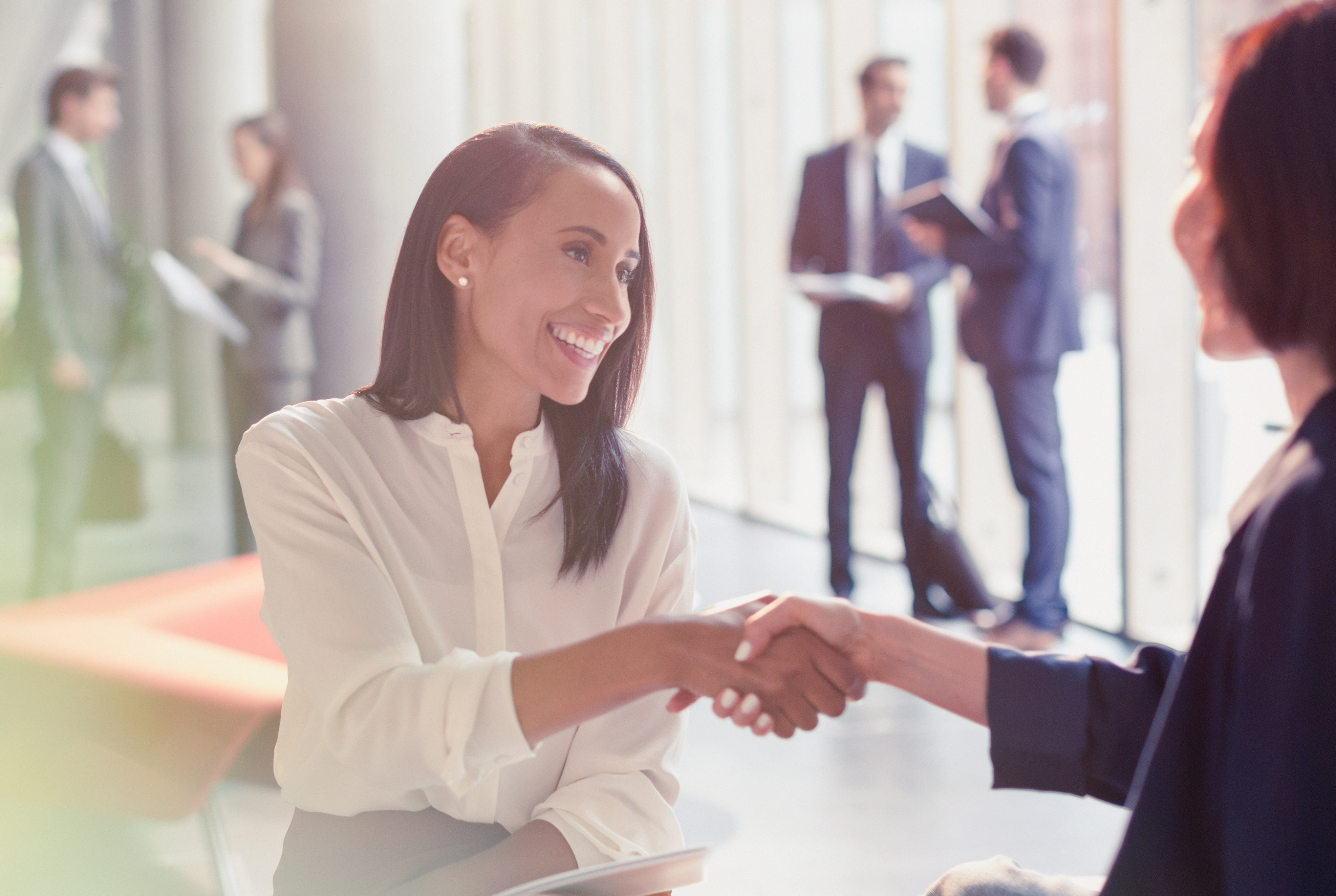 Man making a business deal at table